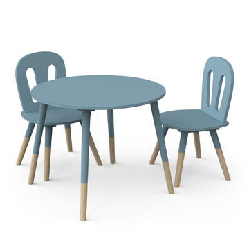 Stolik i dwa krzesła do pokoju dziecięcego Firmiana niebieski