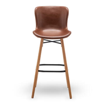 Krzesło barowe okrągłe brązowe