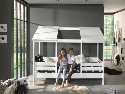 Łóżko dziecięce w kształcie domku House II - white