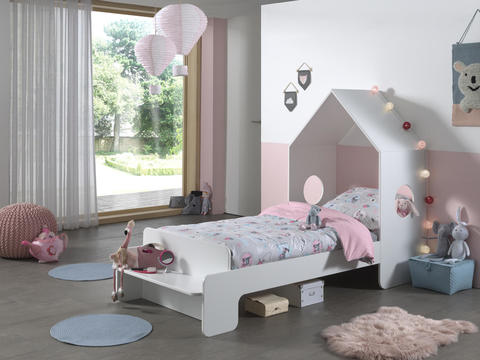 Łóżko dziecięce w kształcie białego domu Casami