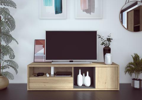 Designerski stolik telewizyjny Frame oak