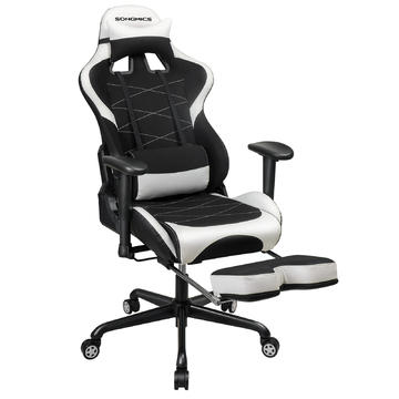 Komfortowy, fotel komputerowy do gier RCG-black, white