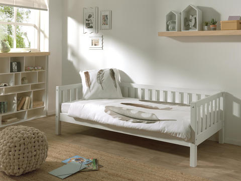 Łóżko dziecięce z litego drewna Fritz simple white