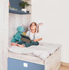 Łóżko dziecięce piętrowe dla dwojga dzieci Bo1 90x200 - smoky blue