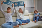 Łóżko dziecięce piętrowe dla dwojga dzieci Bo1 90x200 - smoky blue