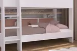 Łóżko piętrowe Leo z szufladą białe Leo