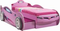 Łóżko dziecięce z dostawką Champion pink