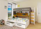 Łóżko piętrowe z biurkiem BO10 yellow - edycja limitowana