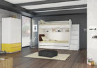 Łóżko piętrowe dla dwójki dzieci Oxford - Yellow