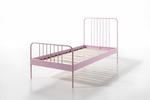 Metalowe łóżko 90 Jacky - różowe