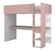 Łóżko piętrowe z biurkiem Bo2 - różowy