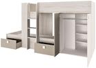 Łóżko piętrowe dla dwojga dzieci Bo1 90x200 – jasnoszary
