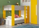 Pokój dziecięcy dla dwójki dzieci - kolekcja Bo11 dąb molina, żółty