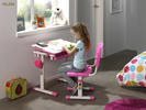 Rosnące biurko z krzesłem Comfort - różowy