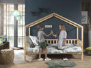 Łóżko dziecięce w kształcie domu z szufladą Dallas natural