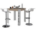 Składany stół barowy w designie industrialnym Break oak, white