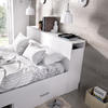 Designerskie łóżko z miejscem do przechowywania Ely mat white