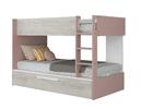 Łóżko piętrowe dla dzieci z dostawką - Cascina Antique pink