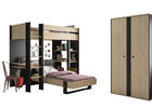 Pokój dziecięcy z łóżkiem piętrowym w modnym projekcie Duplex