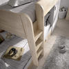 Łóżko piętrowe Move white, oak - dwa sposoby montażu