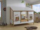 Łóżko dziecięce w kształcie domku House -B, white-natural