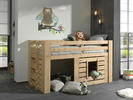 Łóżko dziecięce z litego drewna w kształcie domku Oliver