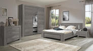 Designerskie łóżko małżeńskie Sarlat large, grey
