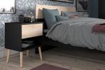 Łóżko w skandynawskim designie Aalborg, medium black