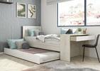 Wielofunkcyjne łóżko z biurkiem, łóżko dla dwojga Shipley - white