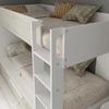 Łóżko piętrowe z dostawką Cascina - białe
