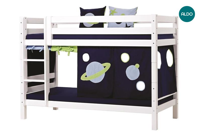Piętrowe łóżko  z litego drewna Space-Basic-A6-1