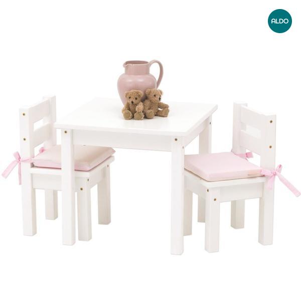 Stolik dziecięcy z krzesełkami z litego drewna Fairytale - set