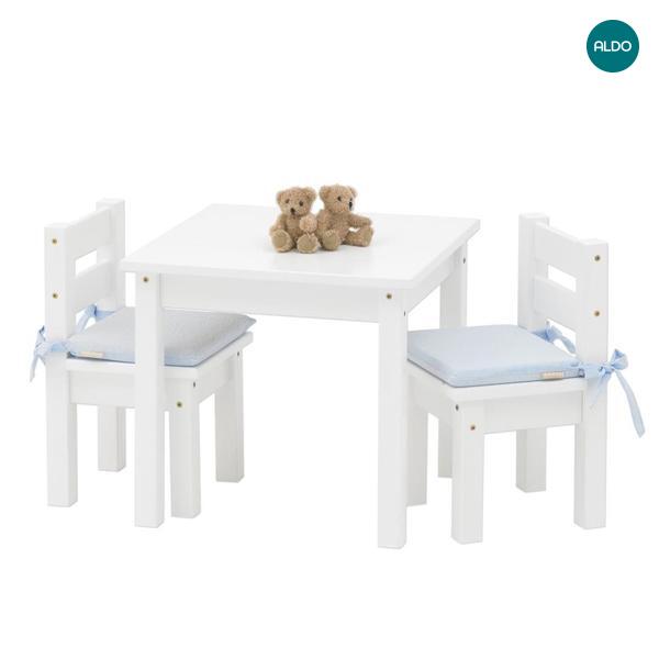 Dziecięcy drewniany stolik z krzesełkami Fairytale – zestaw II 