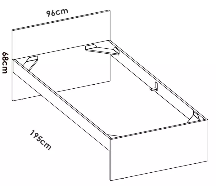 Białe łóżko dziecięce basic Top