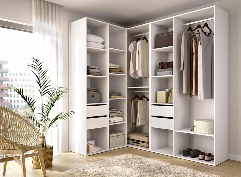 Otwarta szafa narożna Suit flexi extra XL