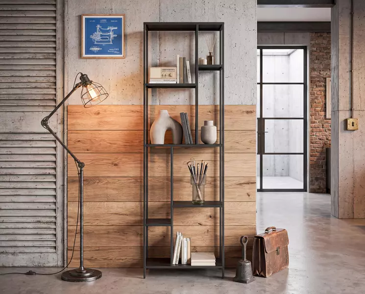 Metalowa półka w stylu industrialnym Sophia 