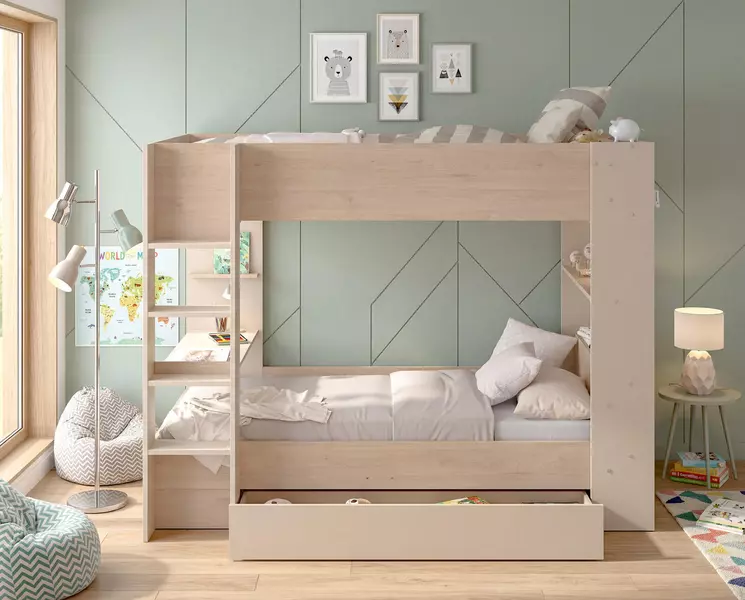 Pokój dziecięcy z łóżkiem piętrowym, komodą Cashmere Oasis