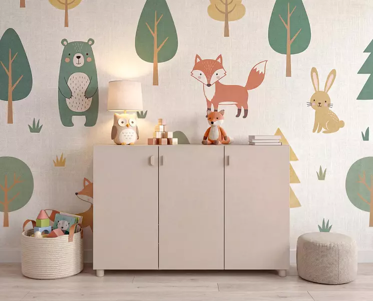 Pokój dziecięcy z łóżkiem piętrowym, komodą Cashmere Oasis