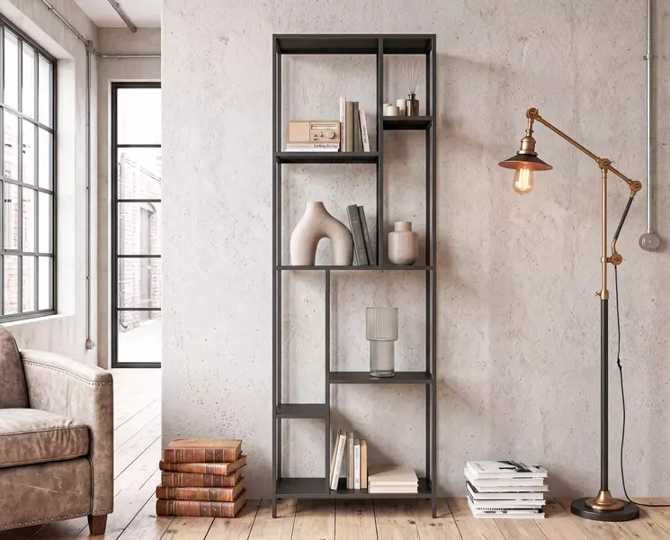 Metalowa półka w stylu industrialnym Sophia 