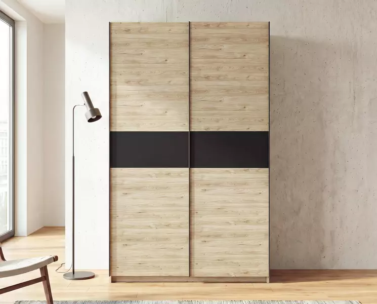 Szafa z drzwiami przesuwnymi 120 cm dąb / biel Barcelo II