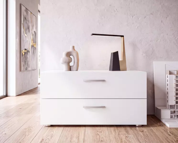 Łóżko z podnoszonym rusztem białe, dąb Tori