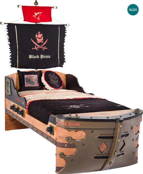 Łóżko dziecięce Black Pirate - statek