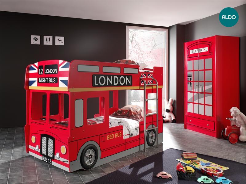 Pokój dziecięcy z łóżkiem piętrowym London bus