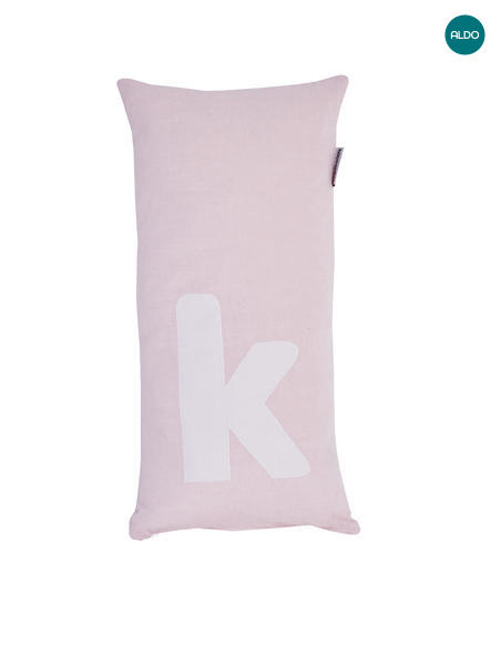 Różowa poduszka K, prostokątna 