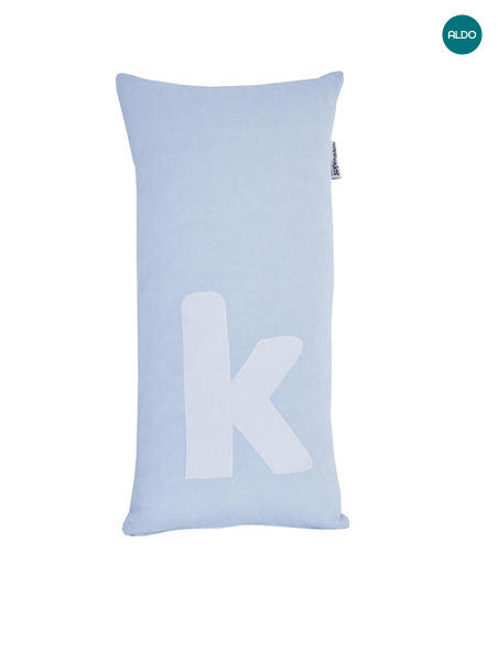 Niebieska poduszka K, prostokątna 