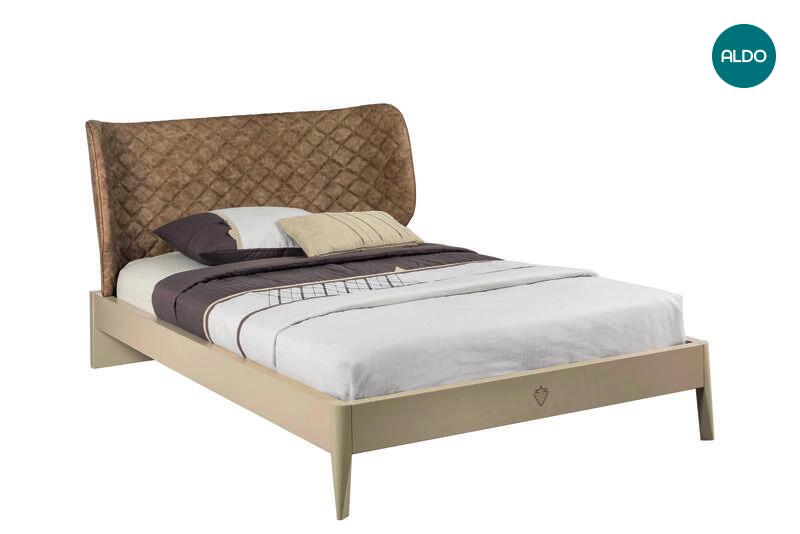 Łóżko z tapicerowanym wezgłowiem 120x200 Lofter