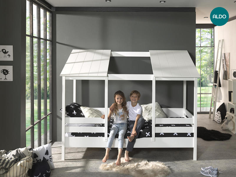 Łóżko dziecięce w kształcie domku House II - white