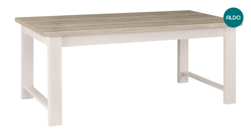 Stół do jadalni w designie country Toscane, white ash
