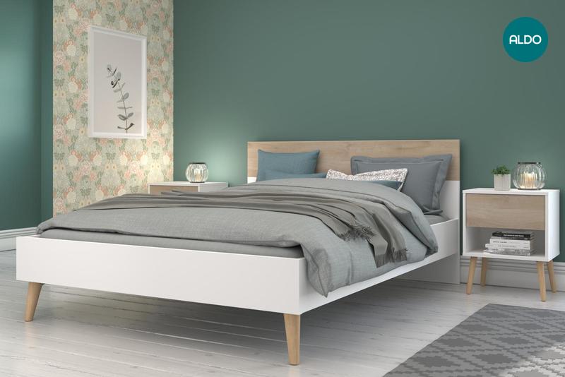 Łóżko w skandynawskim designie Aalborg, medium
